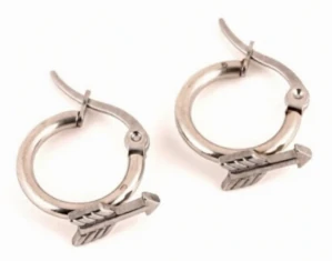 Aros de acero quirurgico argolla con flecha 10mm